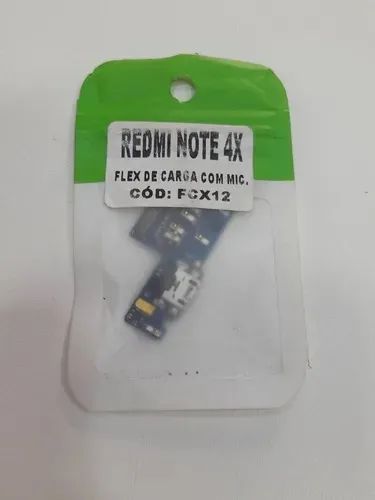 Flex Placa Conector de Carga Xiaomi Redmi Note 4X com Microfone