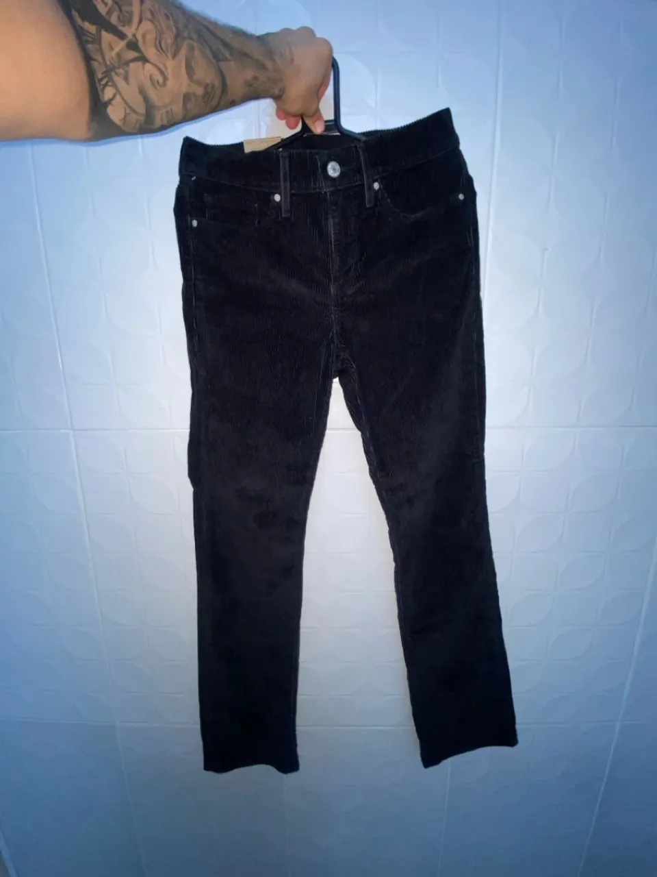 levi's - calça de veludo cotelê - original