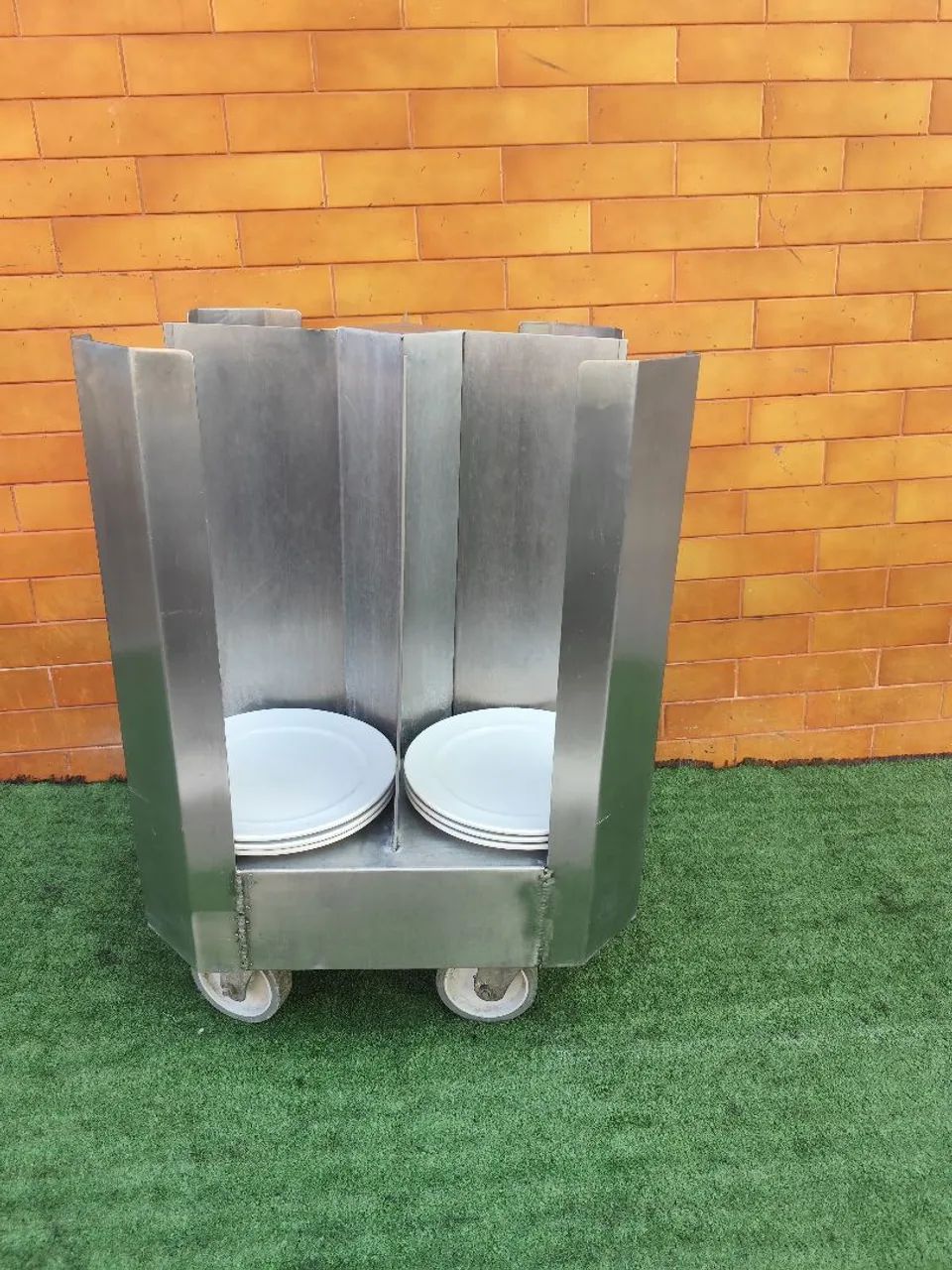 Porta Pratos inox industrial 304  