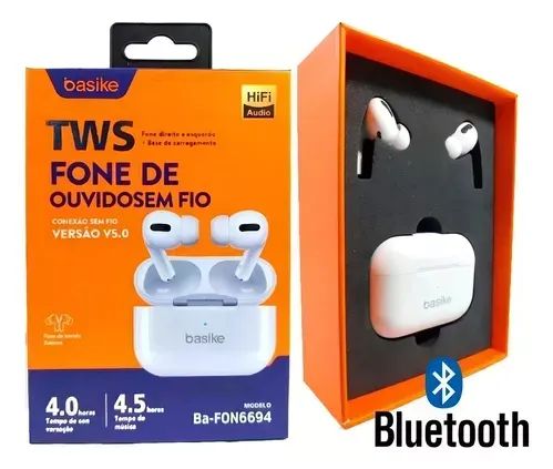 Fone de Ouvido Bluetooth Basike TWS - Foto 5