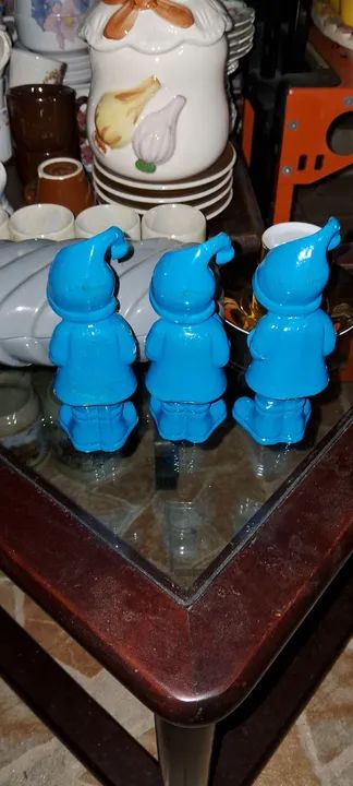 3 Bonecos azuis Ferro para velas- Coleção - Foto 2