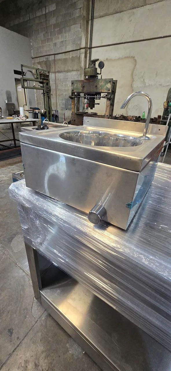 Pia de aço inox LAVA MÃO 