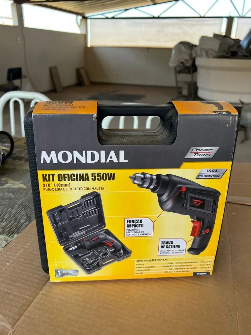 Furadeira De Impacto  Mondial Preto 550w - Foto 3