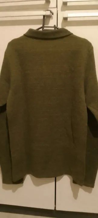 Blusa de moletom aflanelado verde exército tamanho P - Foto 2