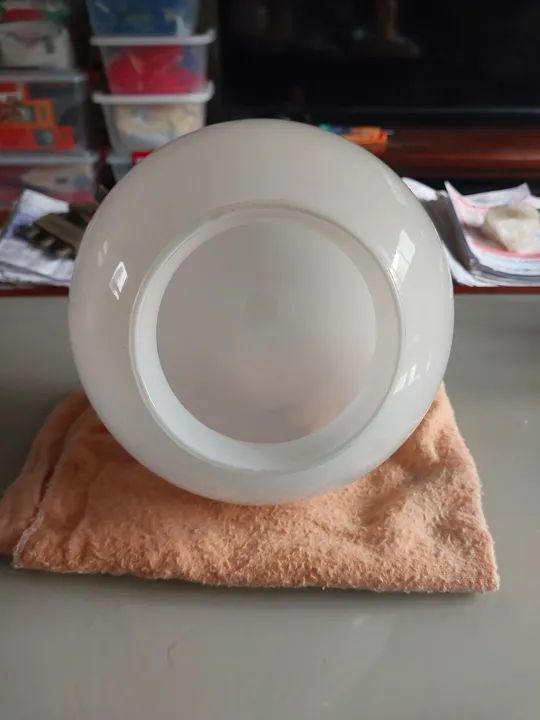CÚPULA de vidro Branco Antigo. Excelente Estado.  - Foto 3