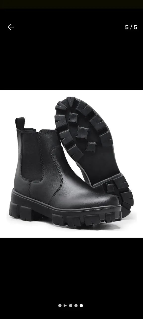 Botas Chelsea Tratoradas em Couro - Elegância e Conforto - Foto 2