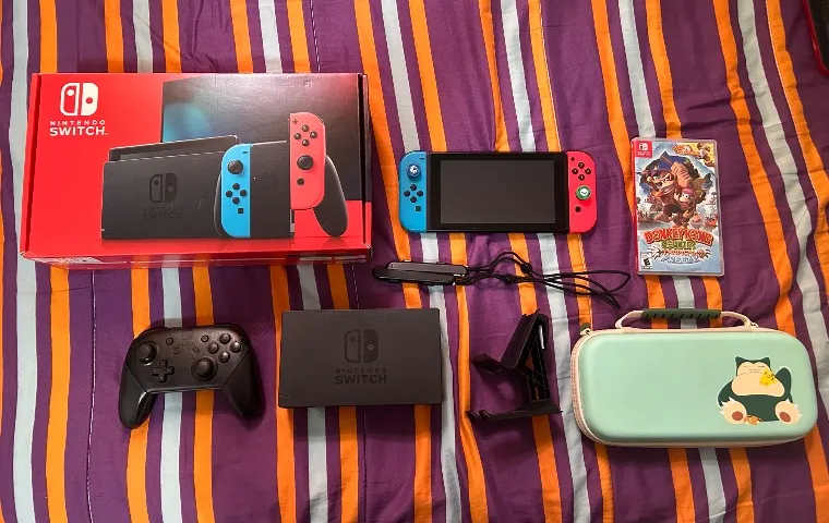 Nintendo Switch V2 + Pro Controller + Donkey Kong Country Tropical Freeze + Case + Suporte