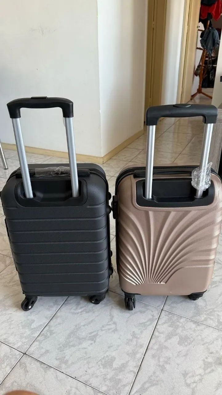 Malas de Viagem - Preta e Bege - Novas 9KG DE BORDO - Foto 3