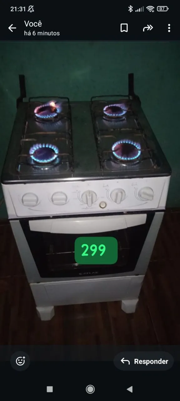 Fogão faz entrega Pix 250