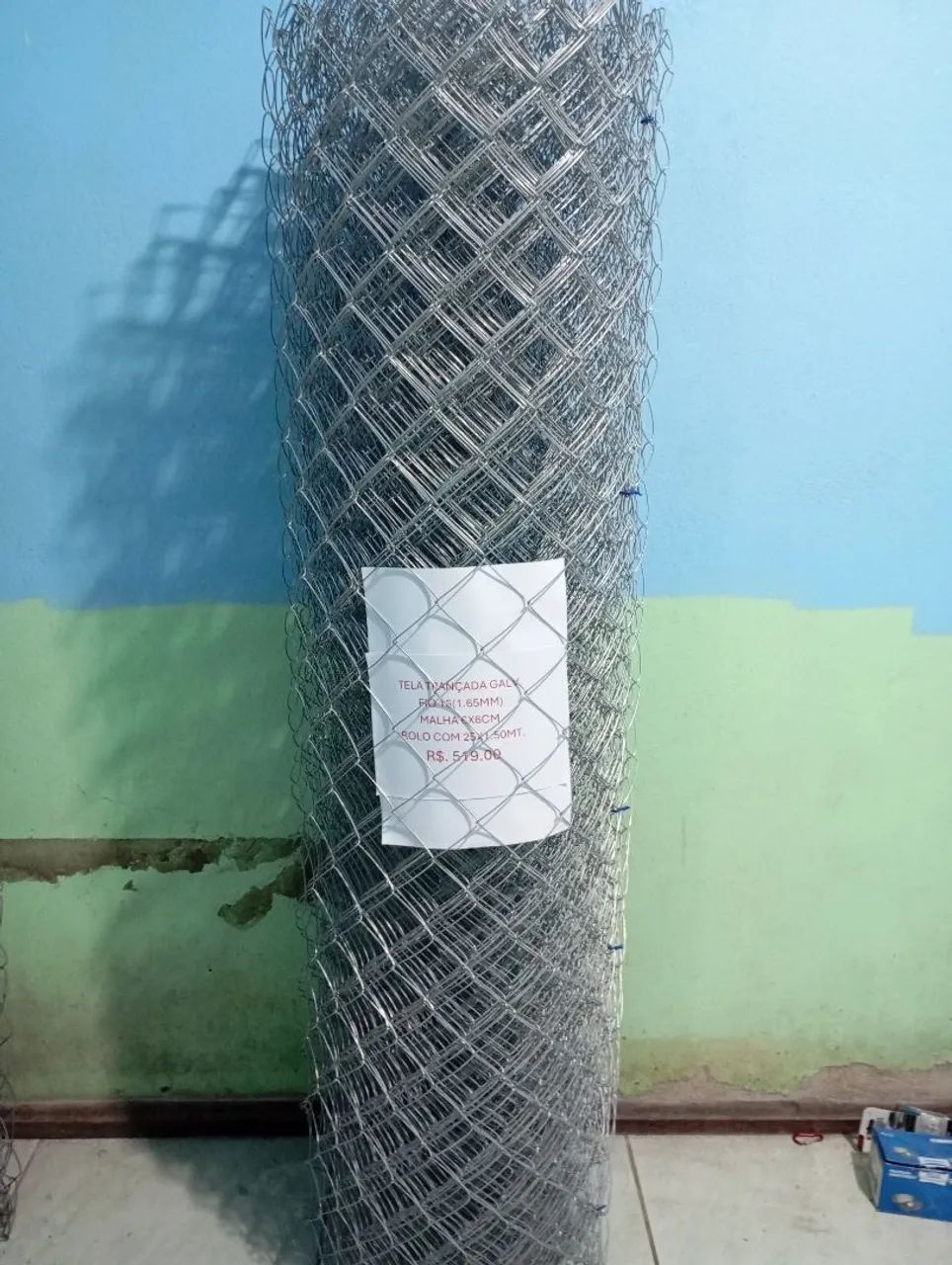 Tela de alambrado fio 16 malha 6x6cm - Foto 3