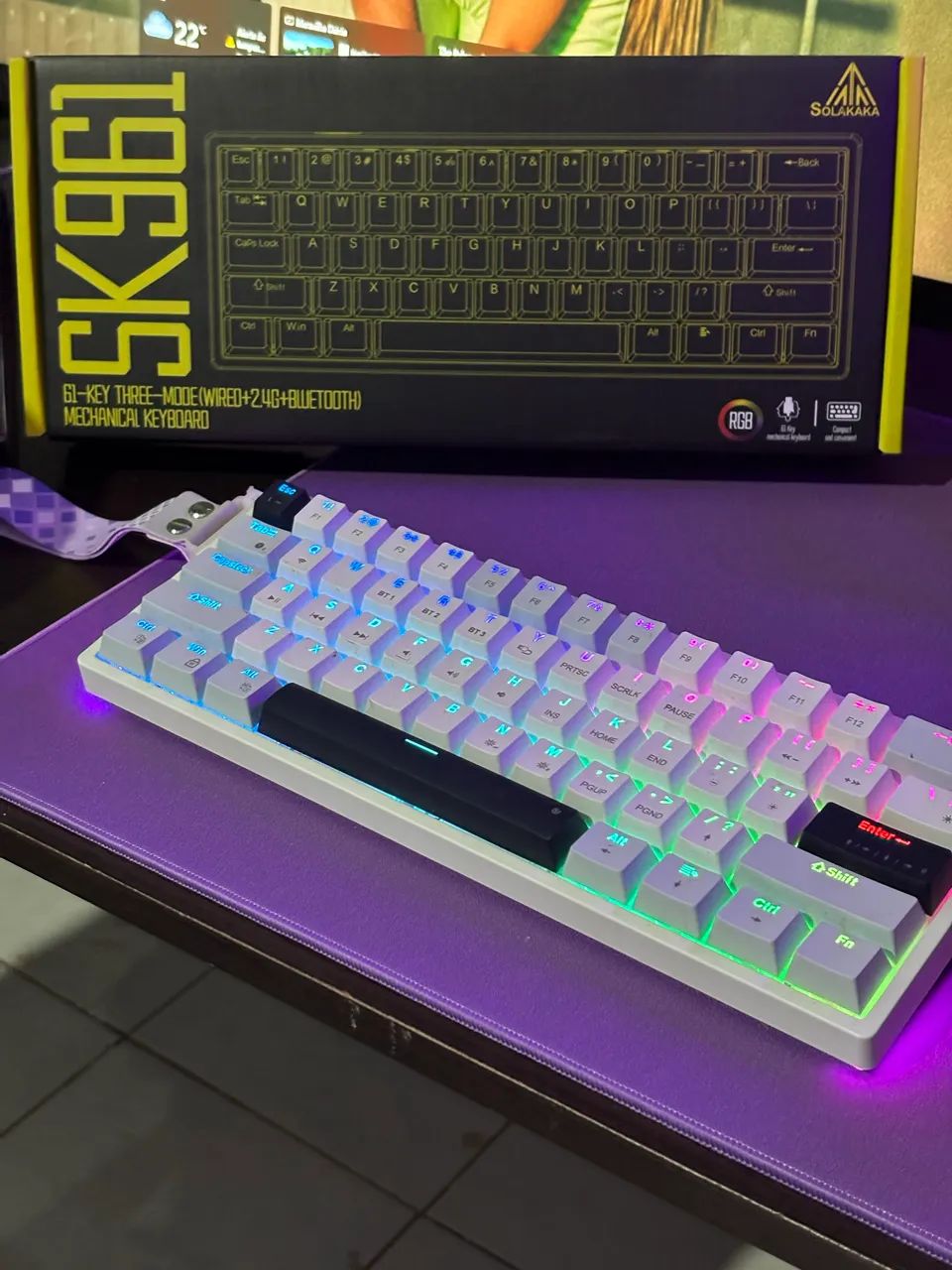 Teclado gamer sem fio SOLAKAKA64341172291713122