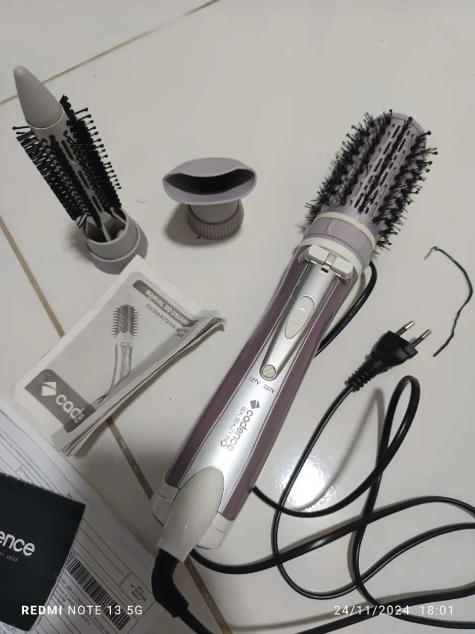 Escova Secadora Rotativa Cadence Real Beauty 4 Em 1 Bivolt