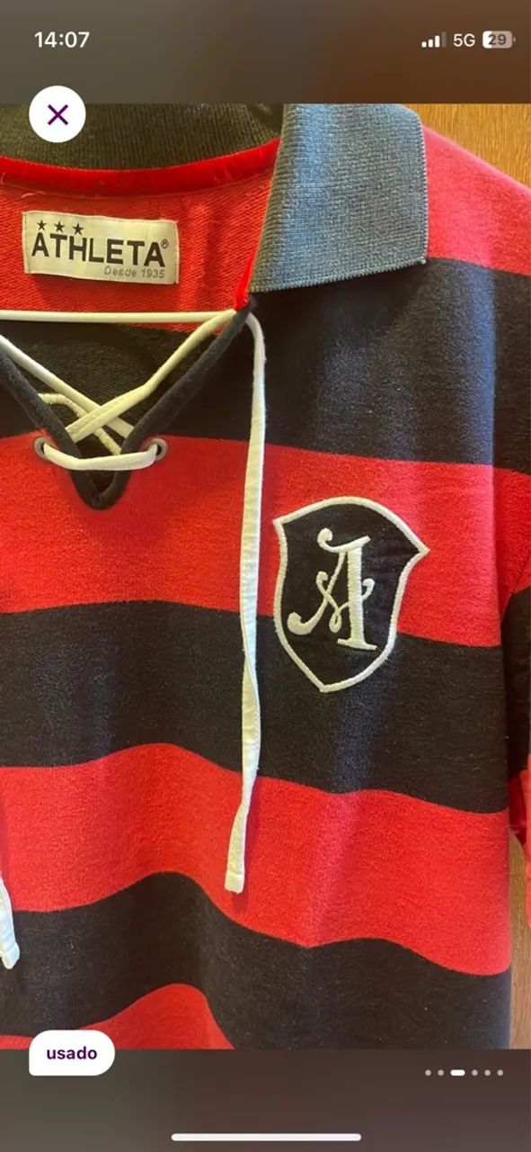 Camisa retrô rubro negra - Foto 3