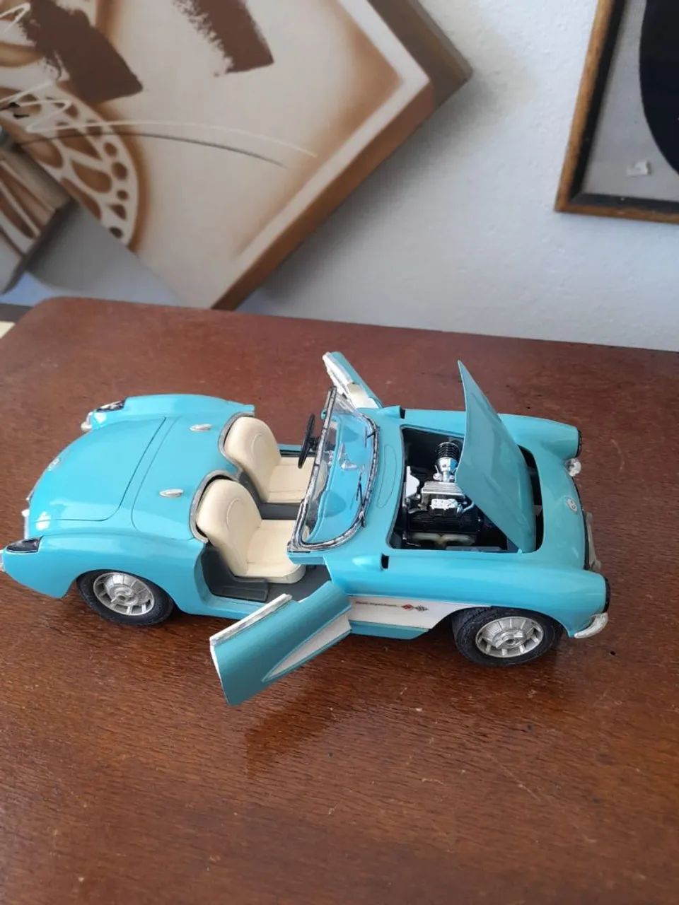 Miniatura Chevrolet Corvette 1957 burago 1:18 - Foto 4