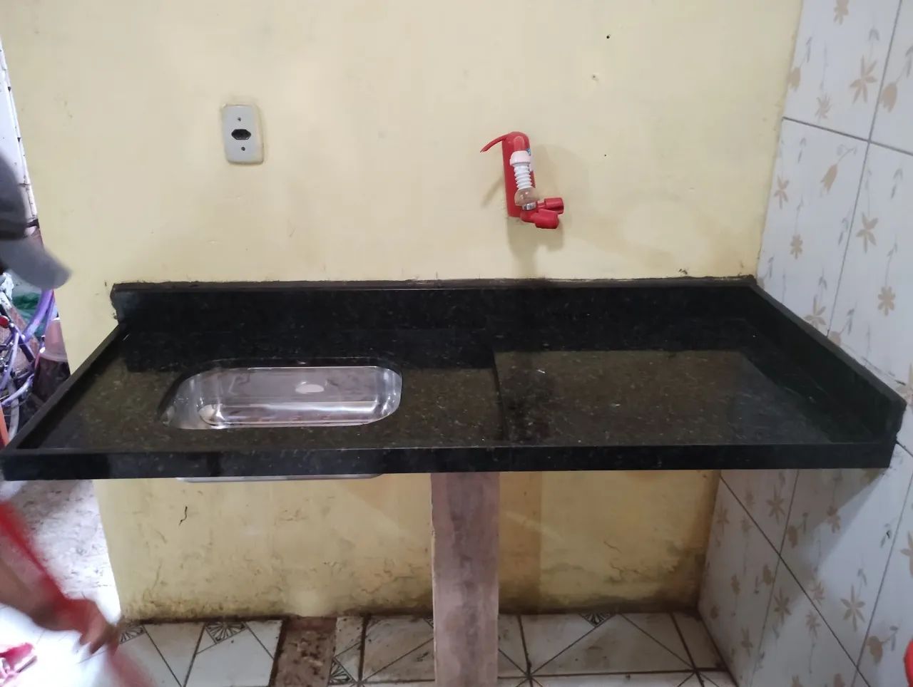 Pia e balcão de mármore 