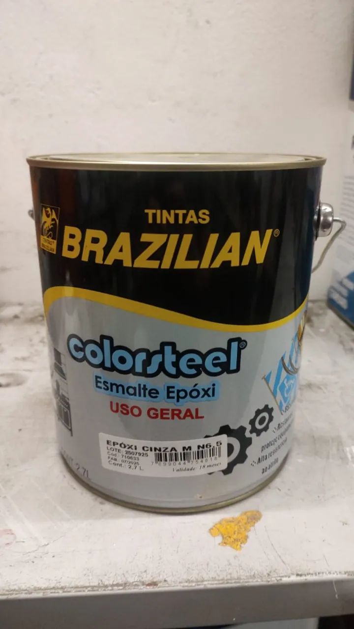 Kit Tinta Epóxi Colorsteel Brazilian - 3,6L (Esmalte + Endurecedor) - Cinza/Uso Geral - Foto 3