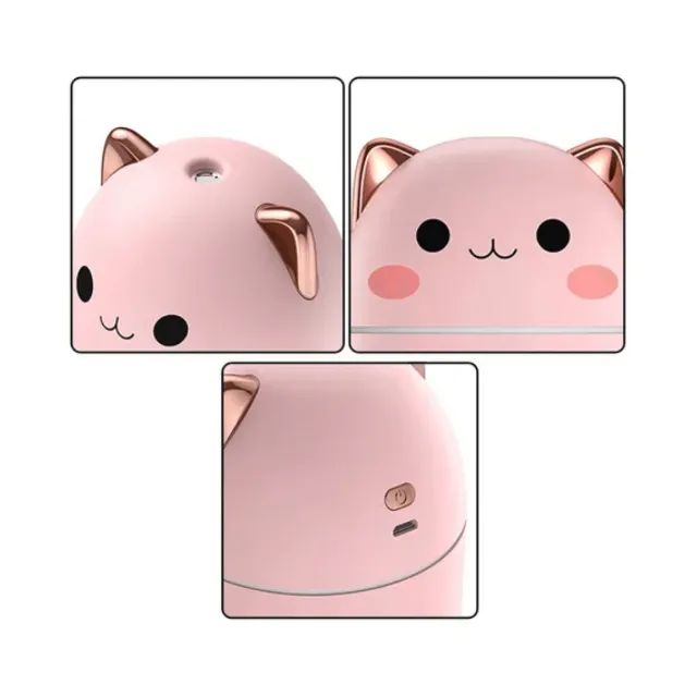 Mini Umidificador de Ar com LED Gatinho 250ml BM071 - B-MAX  cod: 4096 - Foto 3