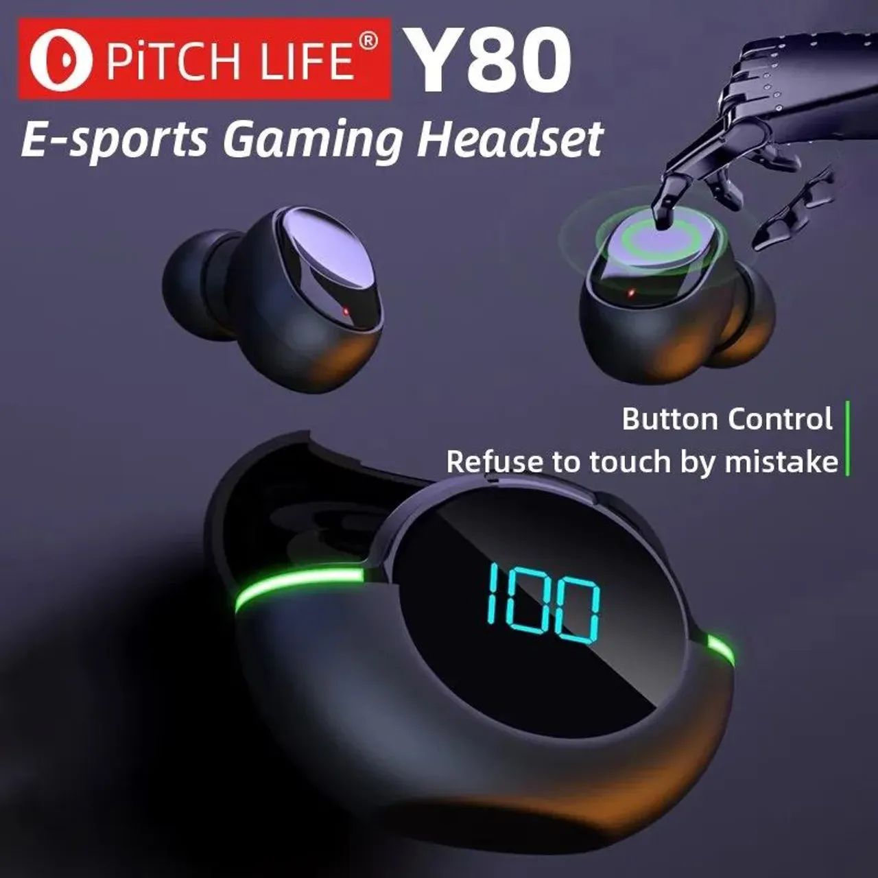 Fone de ouvido bluetooth y80 sem fio - Foto 4