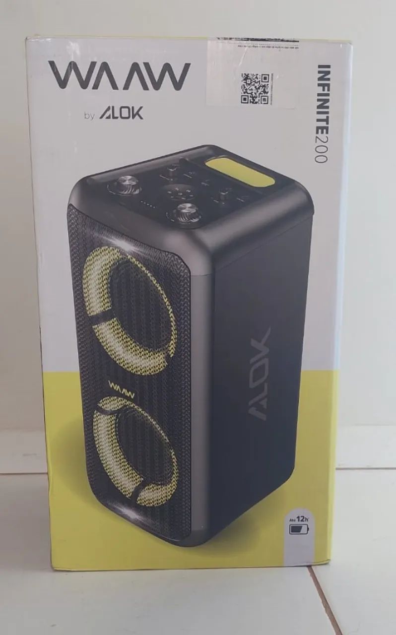 Caixa de Som Bluetooth WAAW By Alok Infinite 200 160W RMS com Show de LEDs - Foto 4