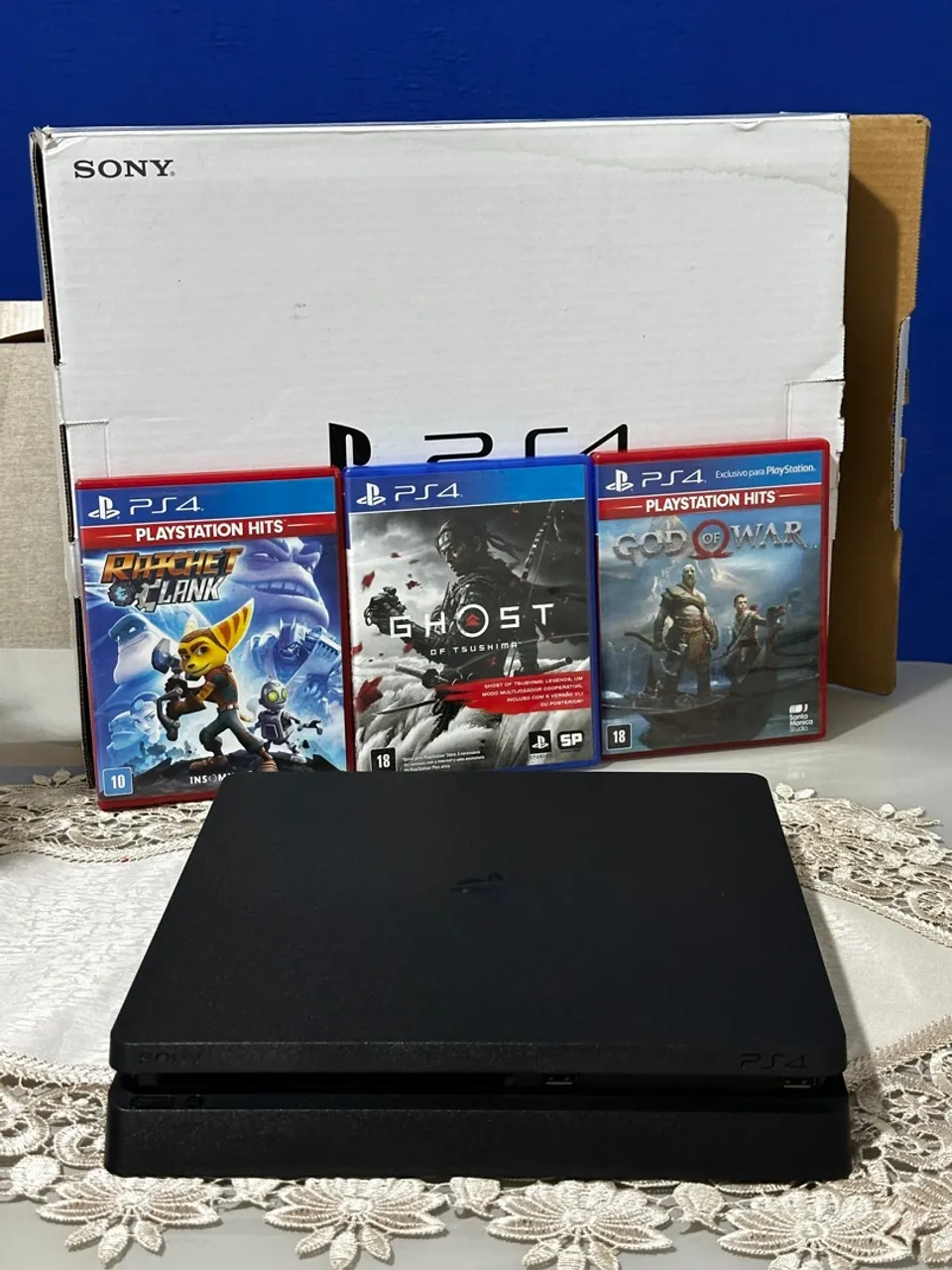 PS4 Slim completo com jogos