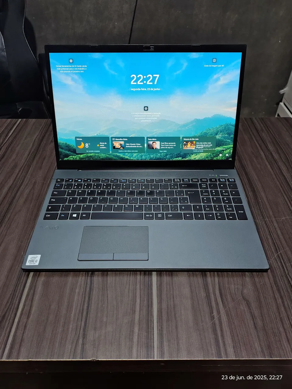 Notebook VAIO com Intel Core i3
