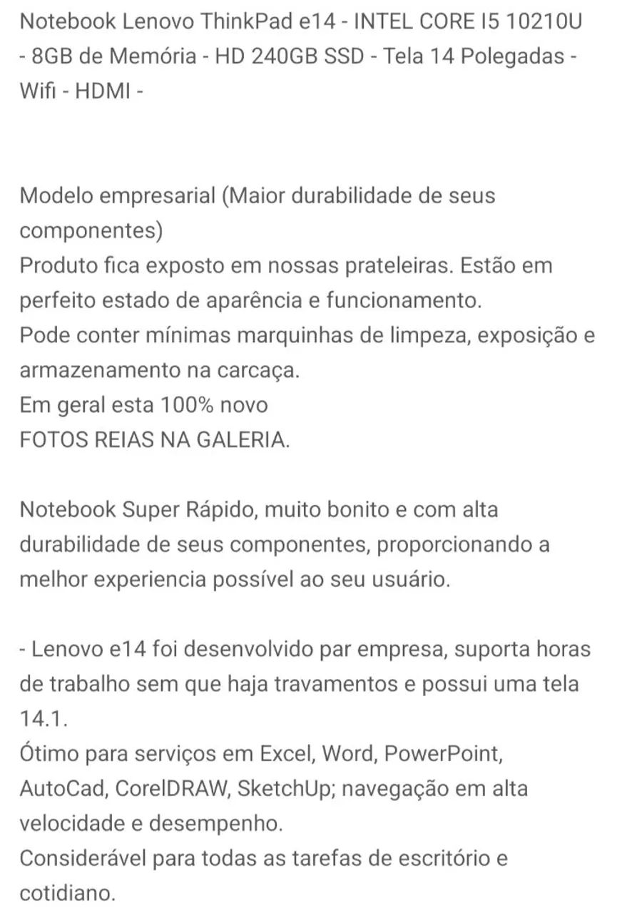 ThinkPad Lenovo - Notebook de Alto Desempenho - Foto 5