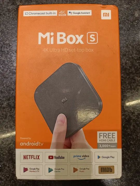 Xiaomi Mi Box S 4k SmartTV Chromecast Netflix Youtube Projetor Canais Televisão Google<br>