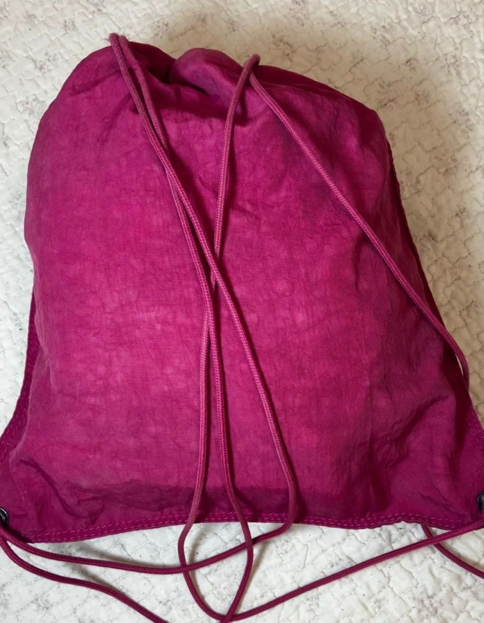 mochila saco kipling na cor rosa - Foto 2