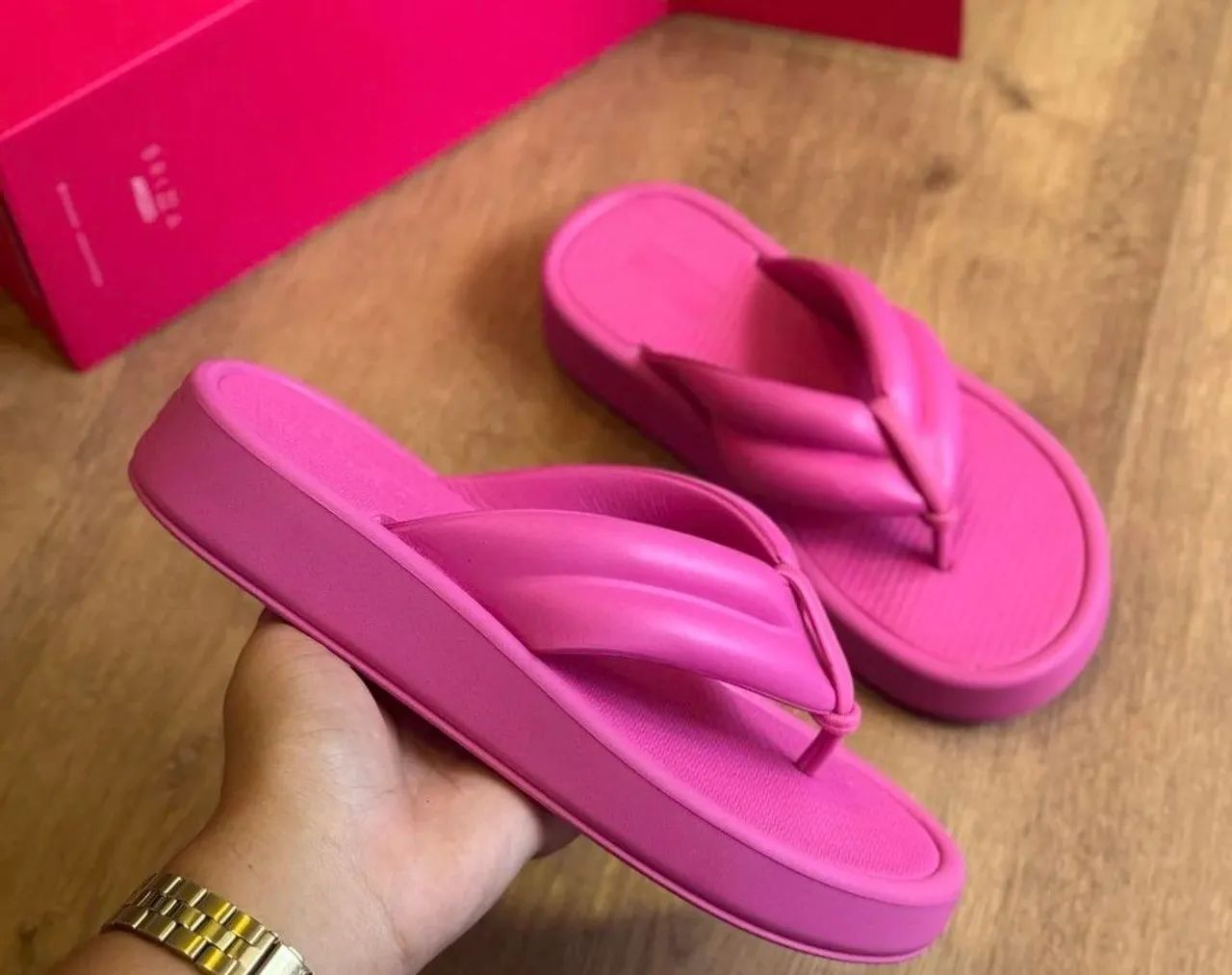 Sandália Brizza Arezzo Pink 33/34 - Nova!! - Foto 2