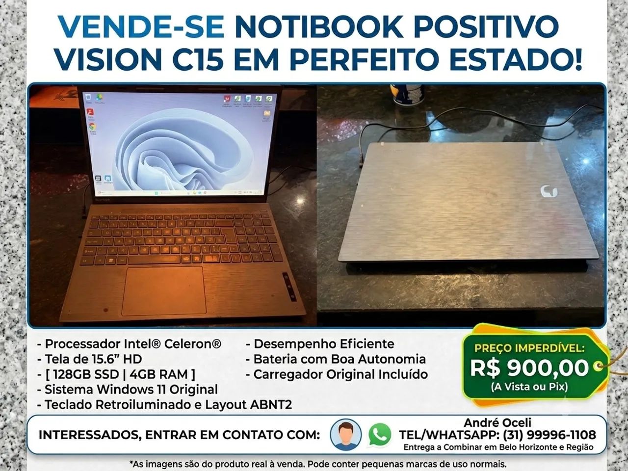Notebook Positivo Vision C15 