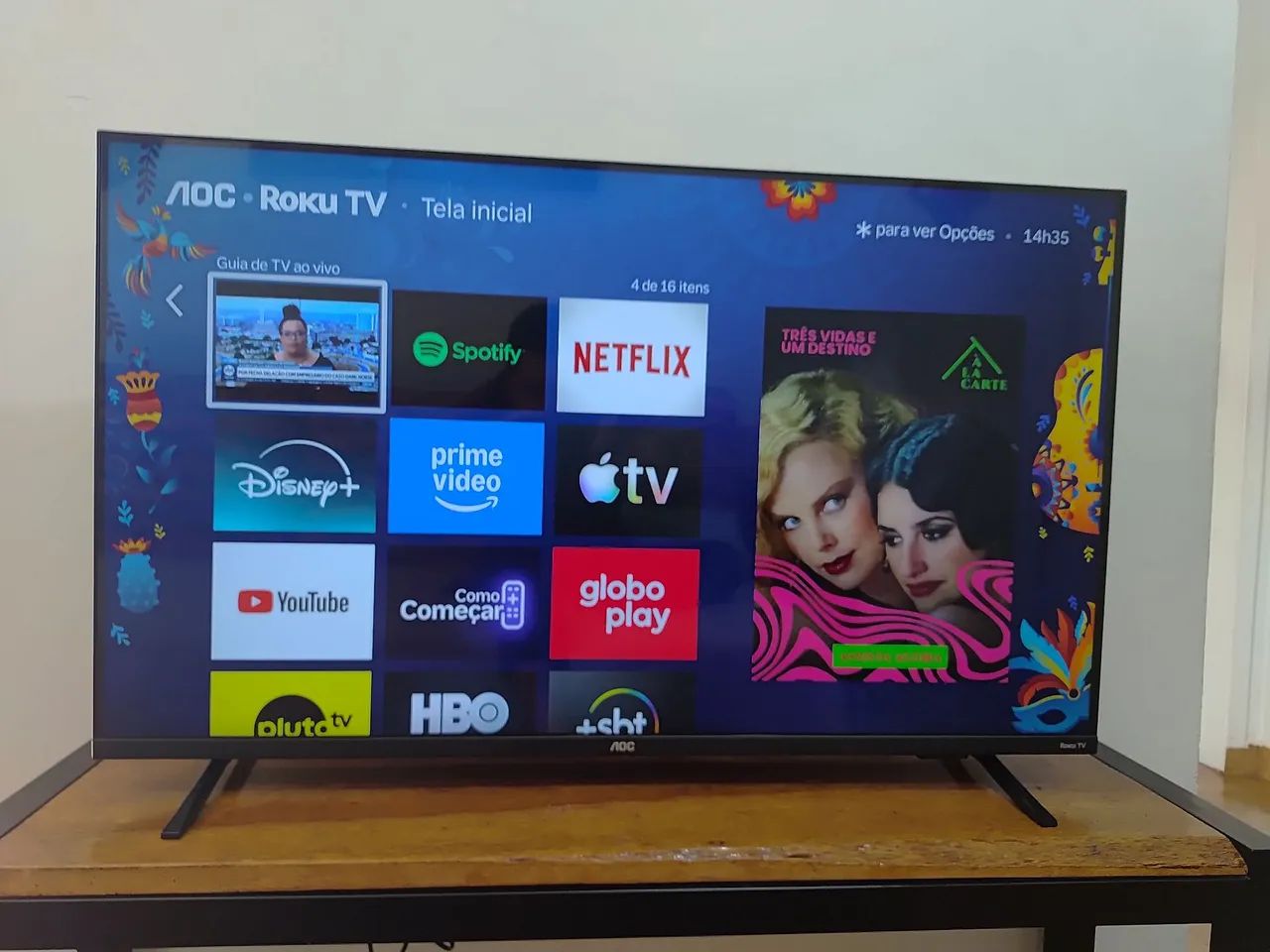 Smart Tv 43 Polegadas Full HD. SISTEMA ROKU BORDA INFINITA  - Foto 3