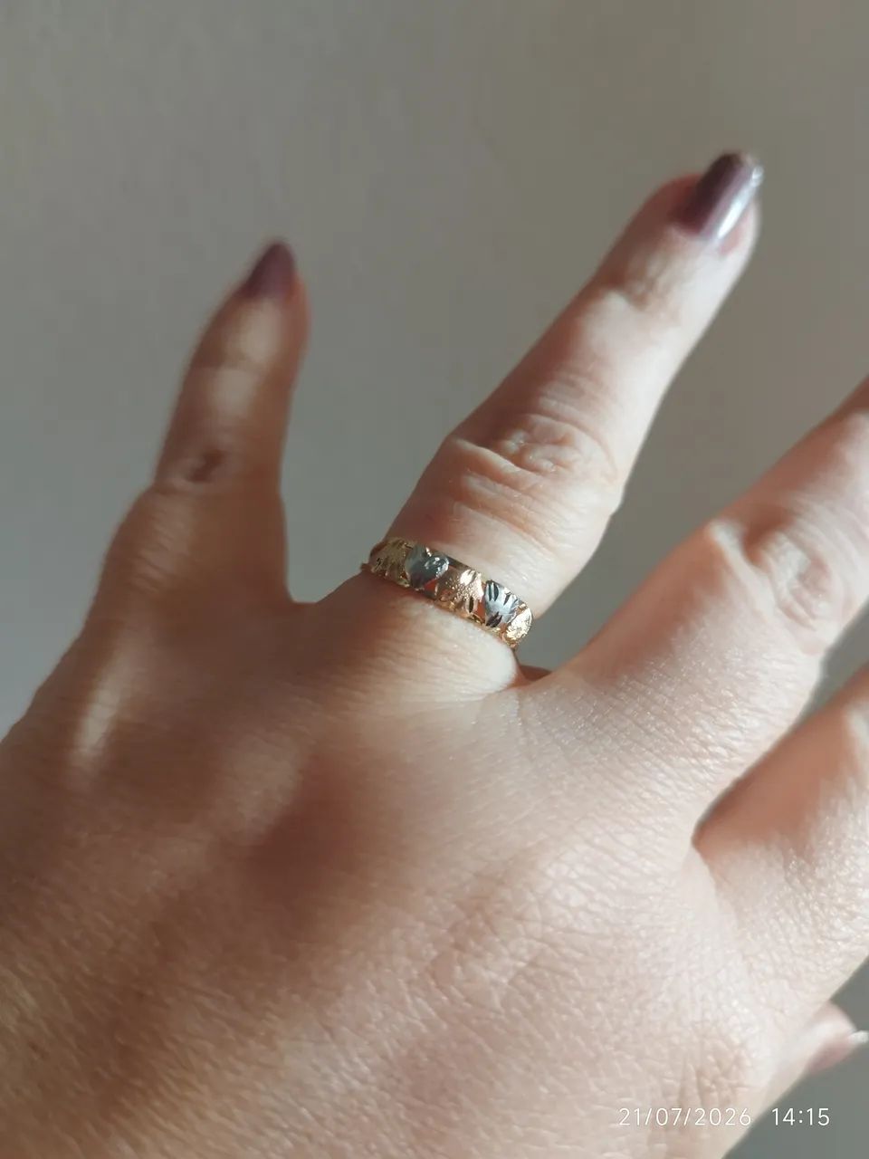 Anel 18 k,aro 16/17