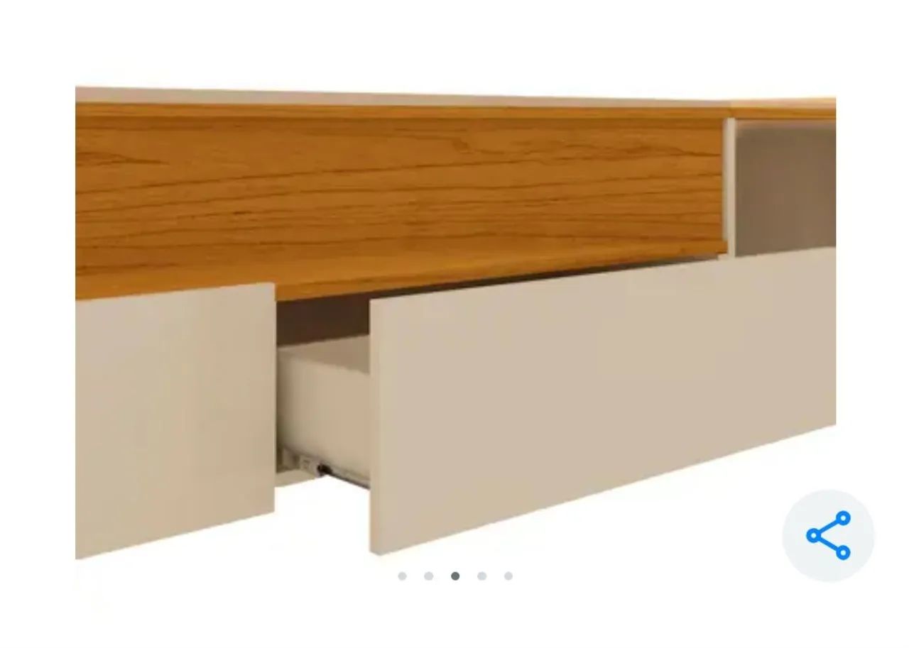 650 só hoje ! Rack para sala off White com naturale  - Foto 2