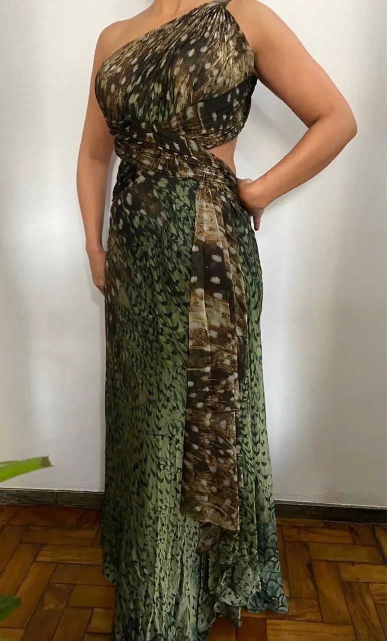 OPORTUNIDADE: Vestido Verde Estampado - Foto 3