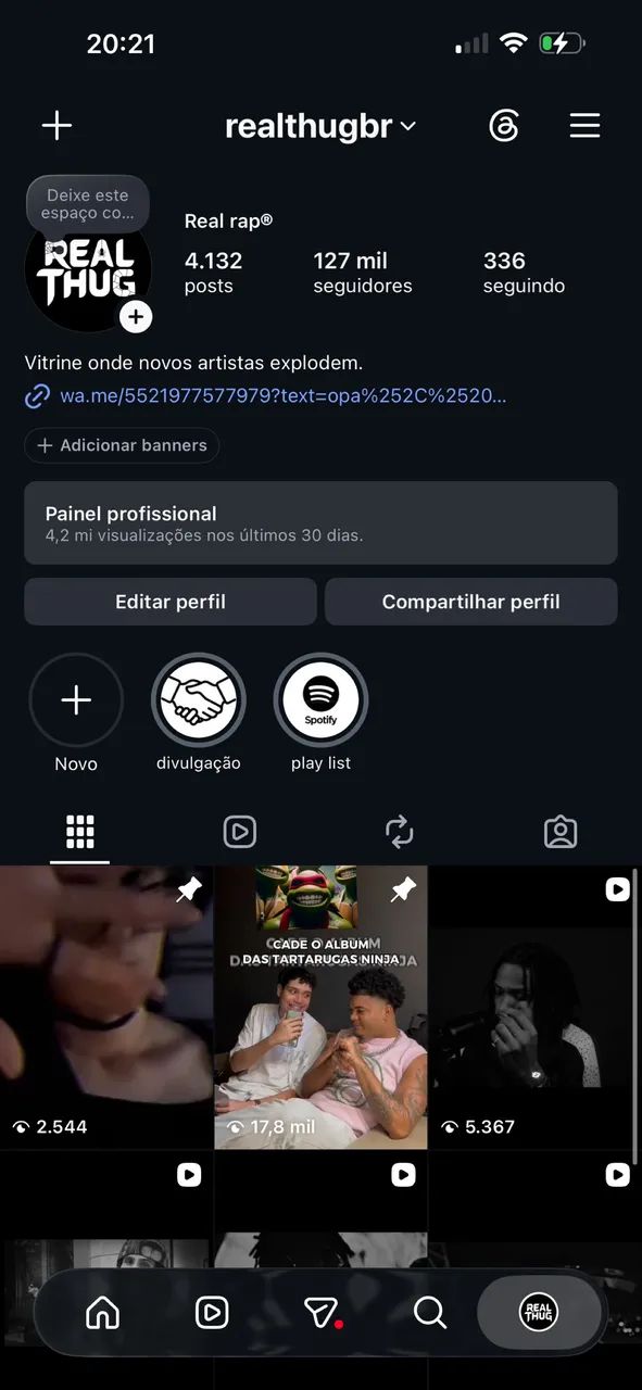 VENDO PÁGINA DE INSTAGRAM COM 127K