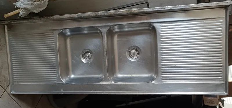 Pia inox 2 cubas