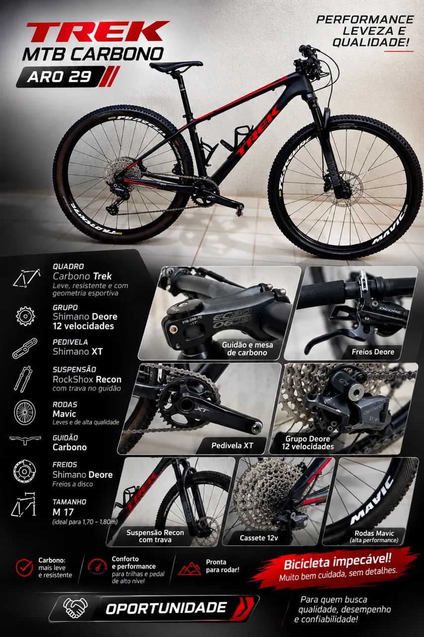 Bicicleta carbono TREK aro 29