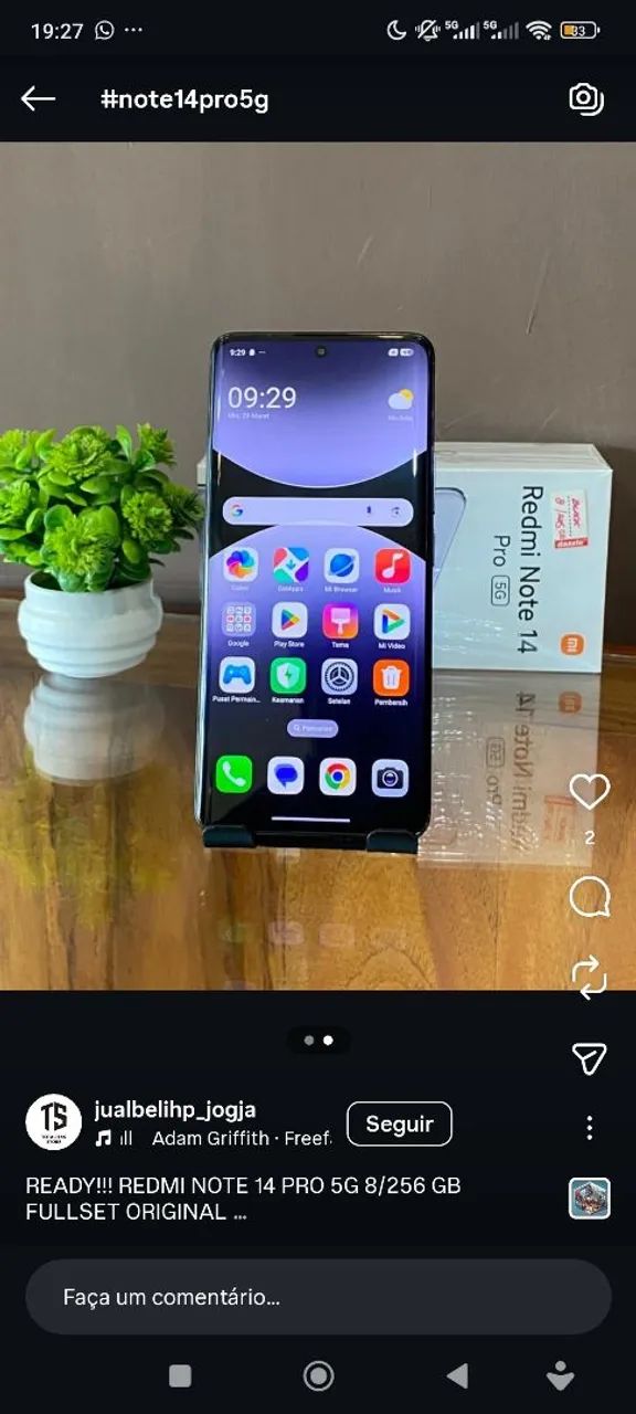 Celular Da Xiaomi Note 14 Pro 5G 256/8 Lacrado Câmera 4K+IA - Foto 5
