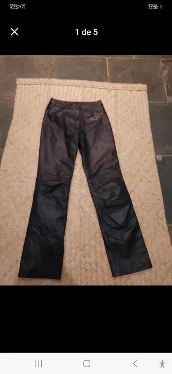 Calça de Couro Alpinestars - Importada de Londres - Foto 2