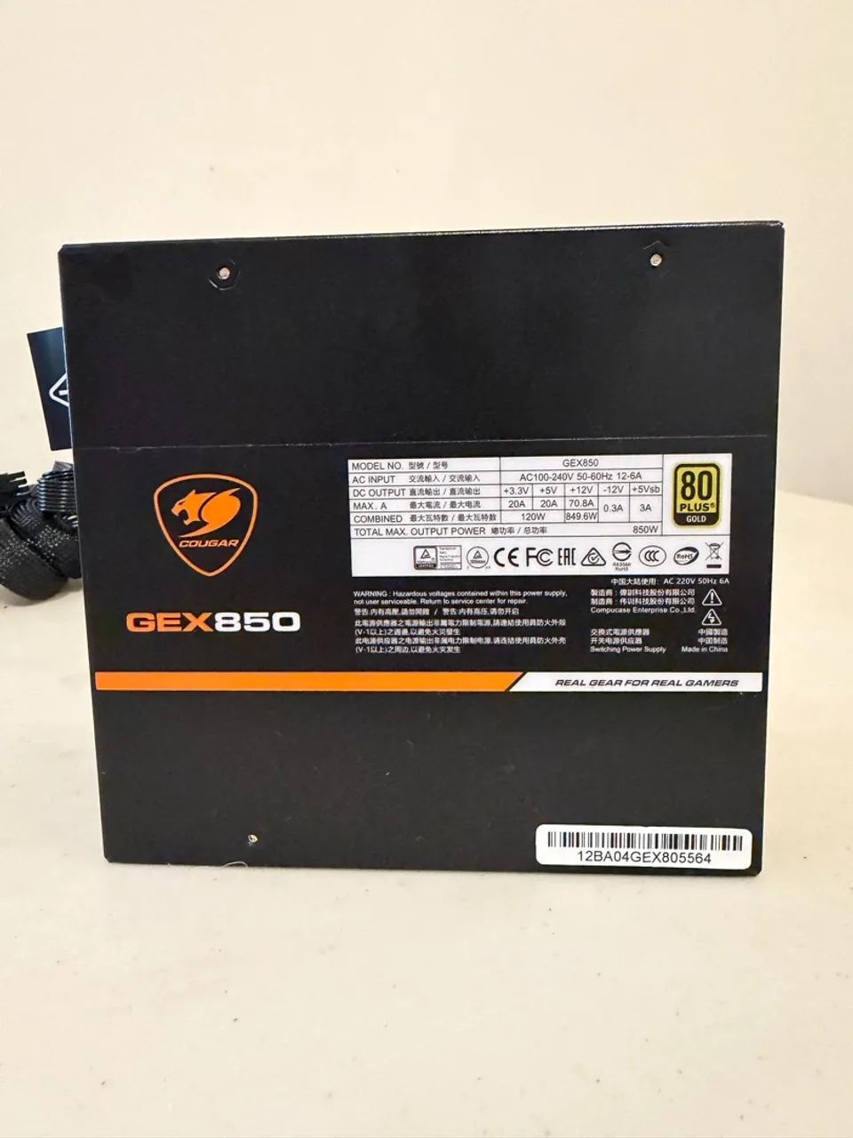Fonte Cougar GEX850 - 850W 80 Plus Gold - Foto 3