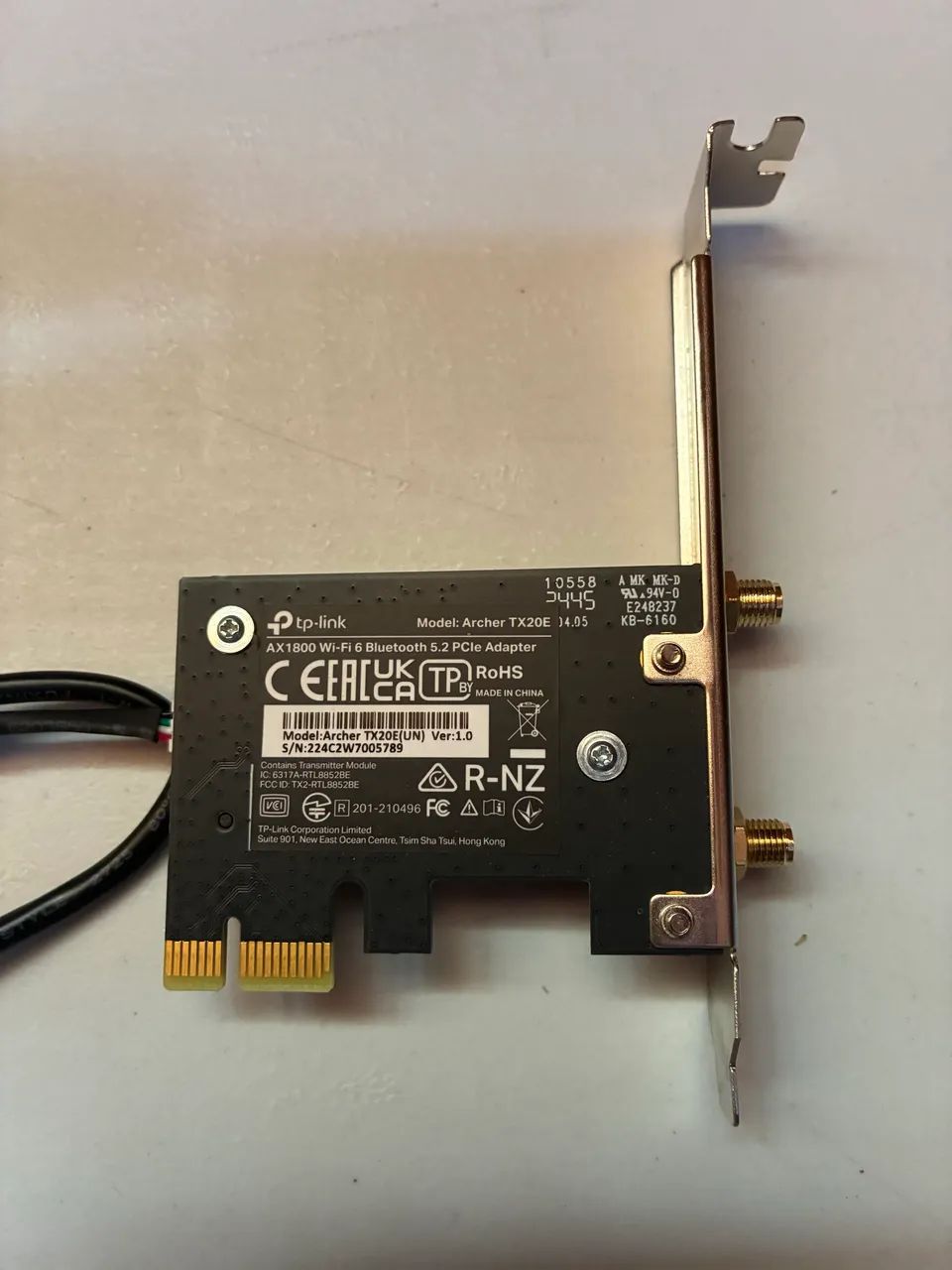 Adaptador Tp-link Archer Tx20e Wi-fi 6 PCie Ax1800 Dual Band Bluetooth 5.2 - Foto 2