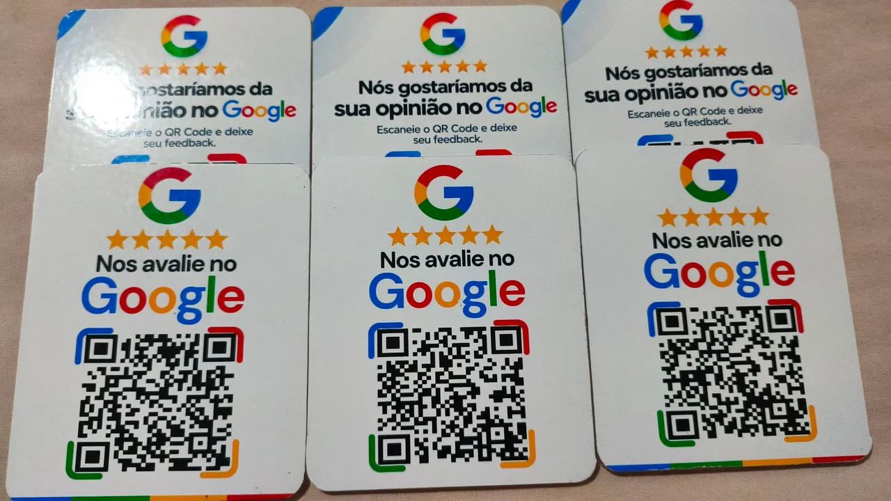 Plaquinha de avaliações do Google
