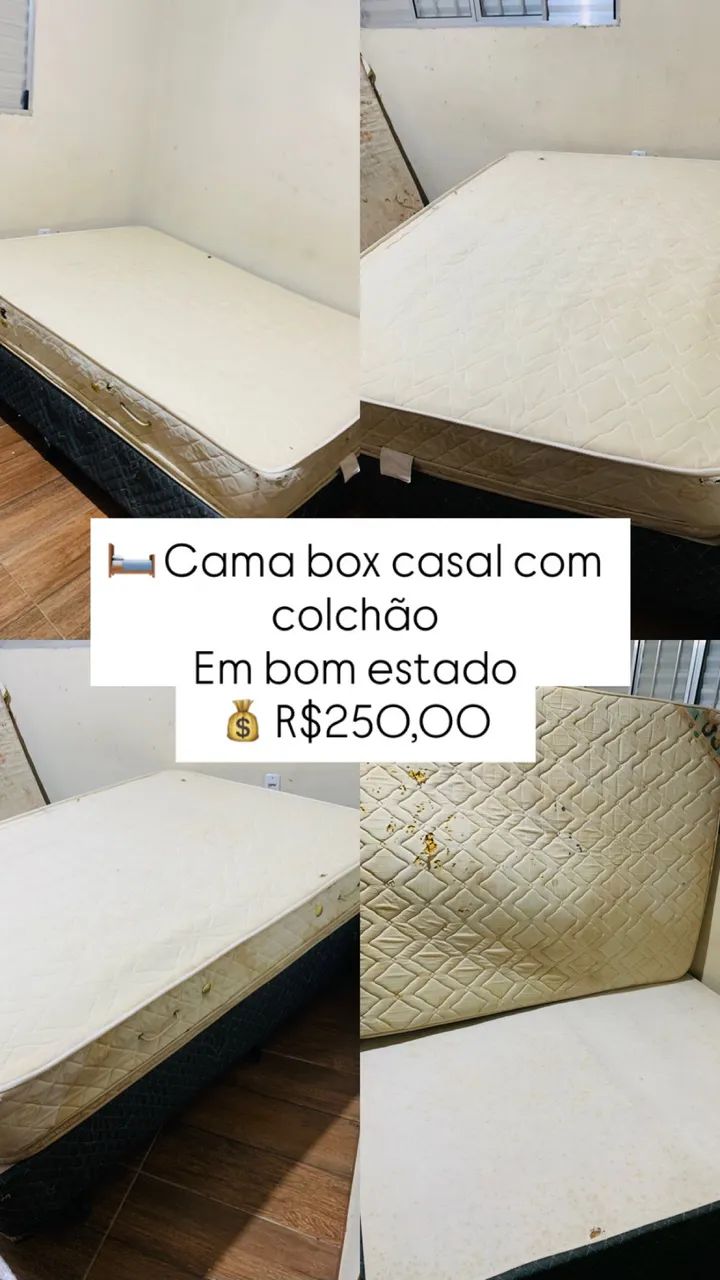 Cama Box Casal com Colchão