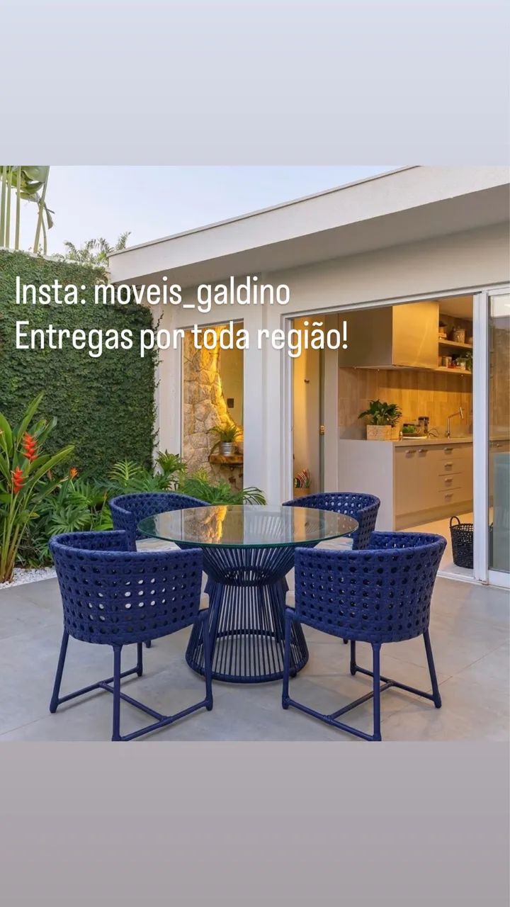 Mesas 4 lugares para área externa, gourmet ou varandas 