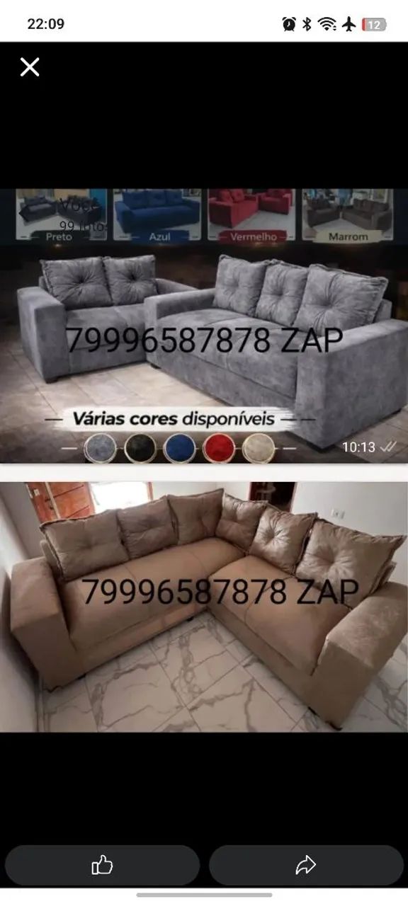 Sofá retrátil 830 ,Sofá de canto 830, conjunto de sofá  - Foto 5