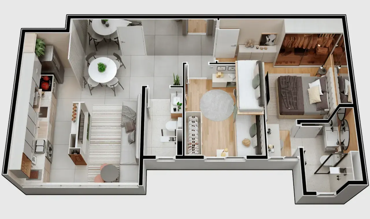 PLANTA 54m²