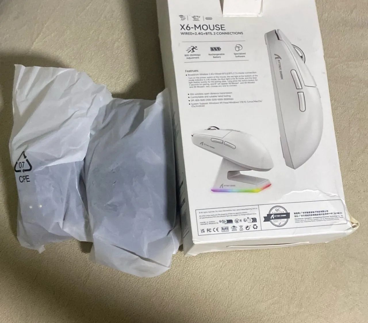 Attack Shark X6 | Mouse Sem fio  - Foto 3