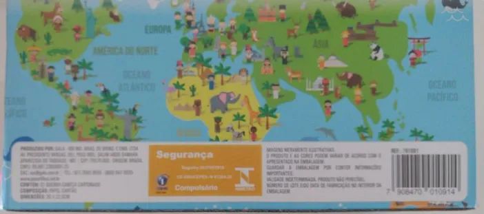 Quebra Cabeças - Mapa Mundi - Foto 3