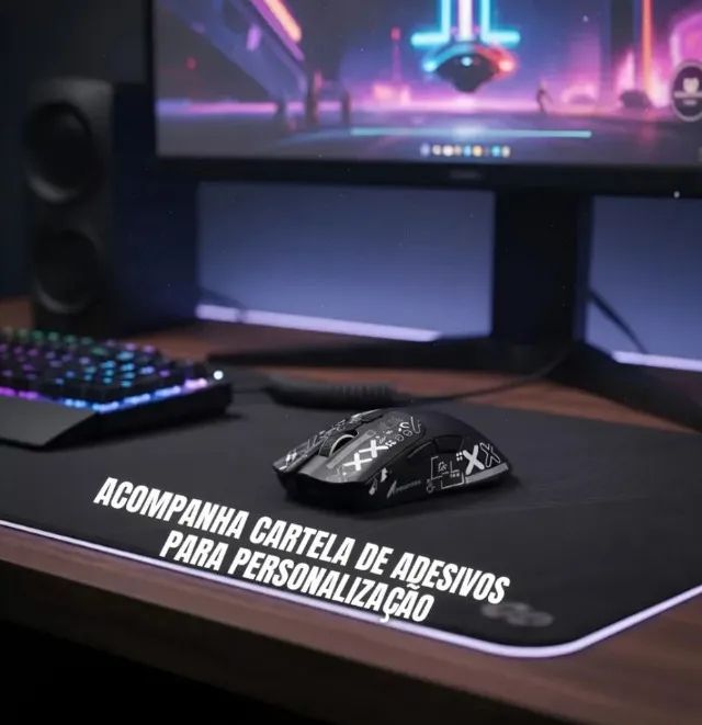 Mouse Attack Shark X11 com base de carregamento RGB - Foto 5
