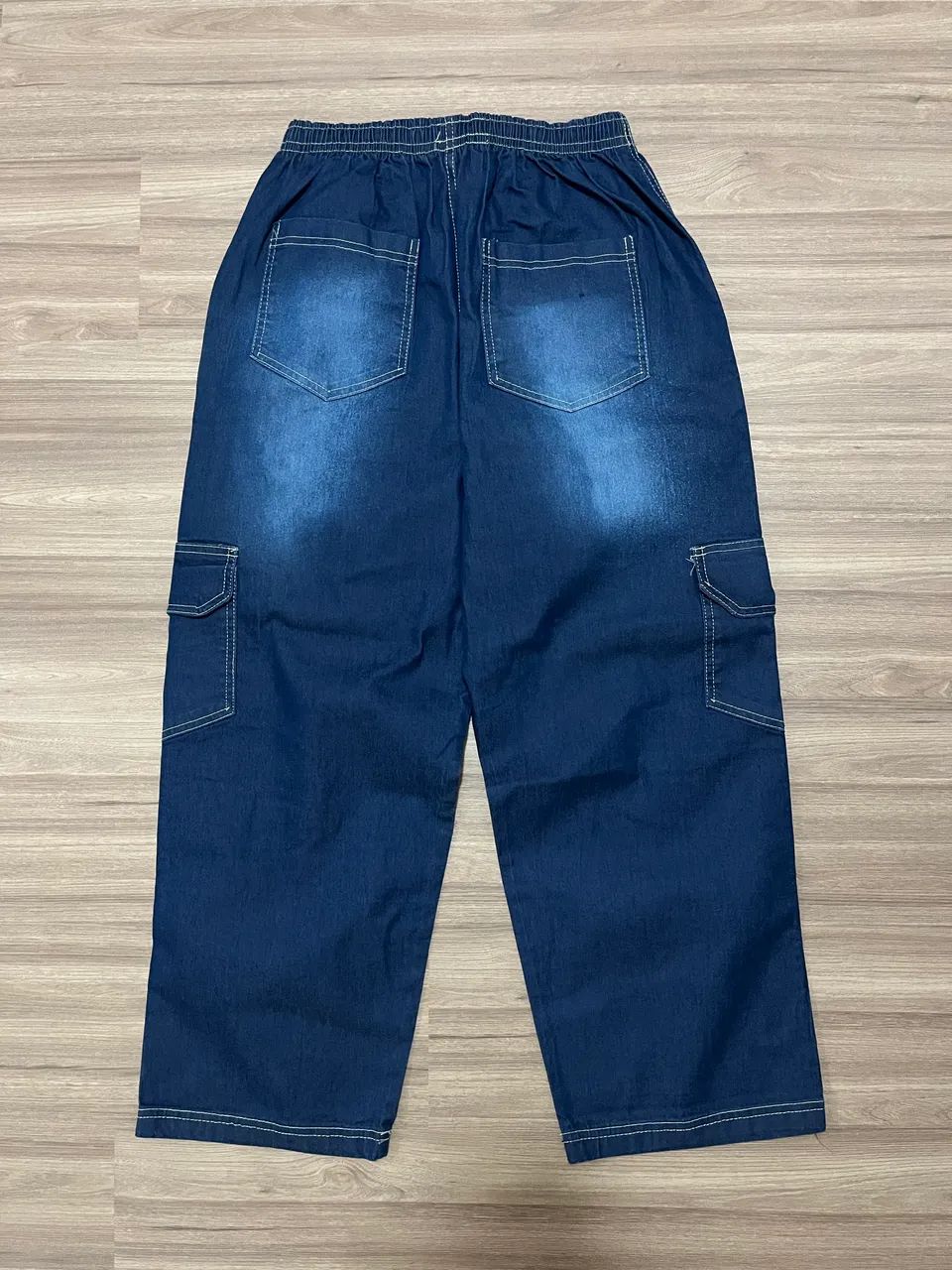 Calça Jeans Azul Cargo  - Foto 2